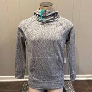 Calvin Klein Performance Small Hoodie Sweater Ruched Neck with Drawstring Pocket